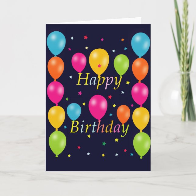 Happy Birthday Greetings Card (Front)