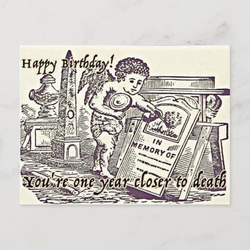 Happy Birthday Greetings Card Dark Humor Funny