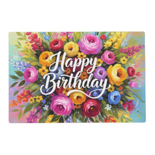 Happy Birthday Greetings Placemat