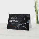 Happy Birthday Grim Reaper See You Soon Card<br><div class="desc">Dark humored birthday card featuring the Grim Reaper standing in the gloomy depths of hell. A funny card with the Grim Reaper saying,  “See you soon” for another year has just slipped by.</div>