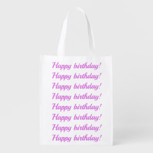 Happy birthday grocery bag