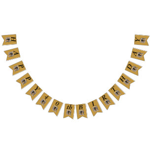 Happy Birthday Group Vintage Geisha Ladies Japan Bunting Flags