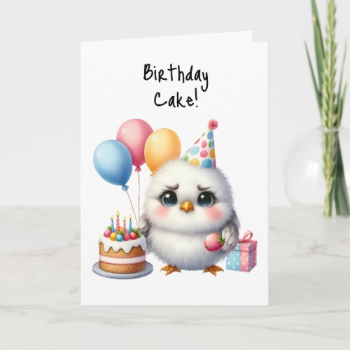 Happy Birthday Grumpy Bird Cake Candles Gifts Card