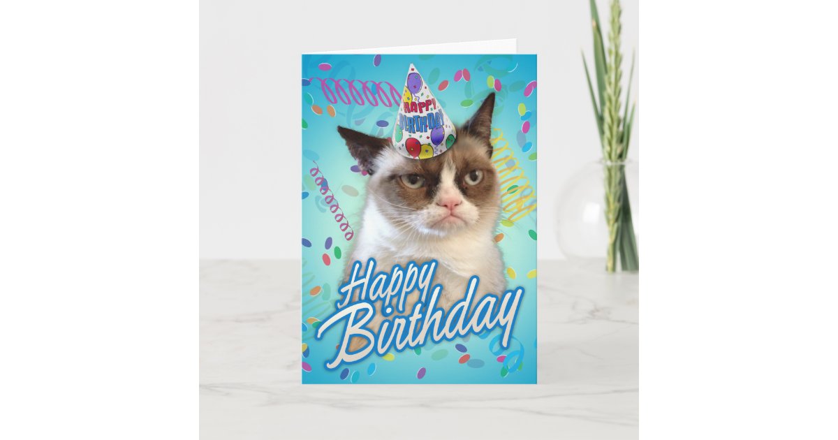 Happy Birthday Grumpy Cat Card | Zazzle.com