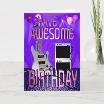 Happy Birthday Guitar/amp By Valxart Card by ValxArt at Zazzle
