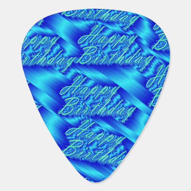 happy birthday guitar pick (Back)
