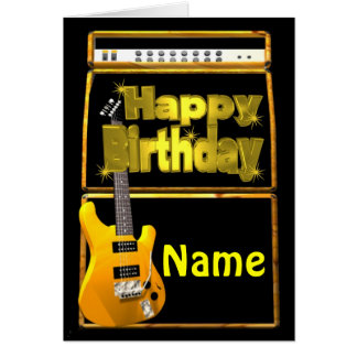 Guitar Birthday Cards | Zazzle