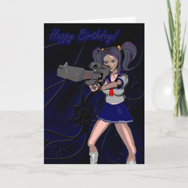 Happy Birthday Gun Card (Front)