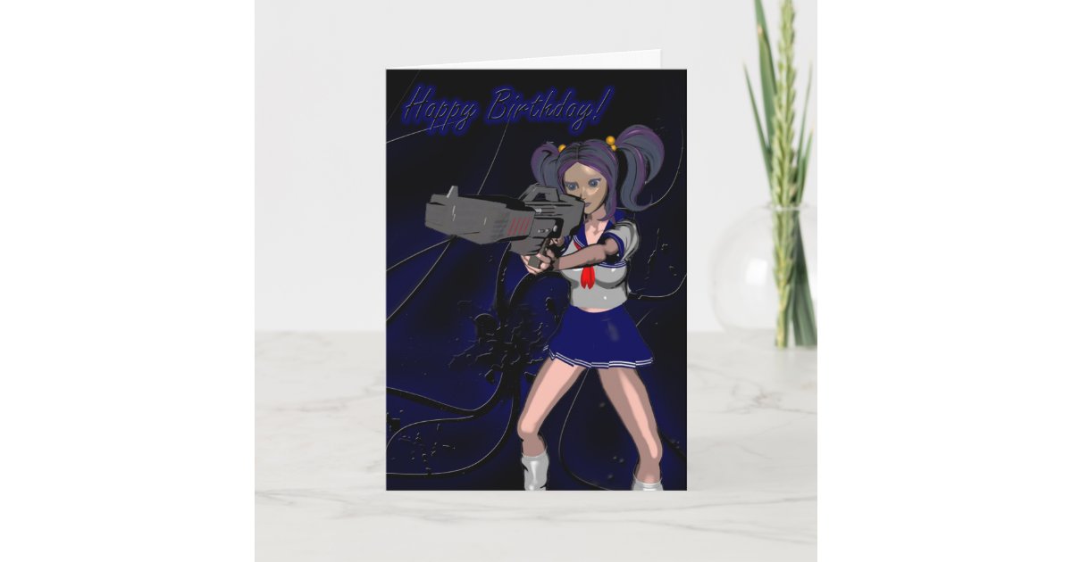 Happy Birthday Gun Card Zazzle