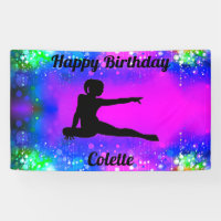 Happy Birthday Gymnastics Personalized Banner