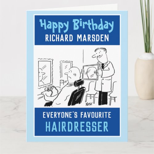 Happy Birthday Hairdresser or Barber Card