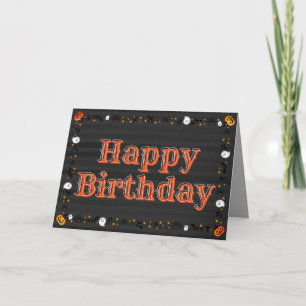 Happy Birthday Halloween Card