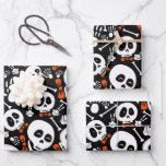 Happy Birthday Halloween Scary Skeleton Wrapping Paper Sheets<br><div class="desc">Happy Birthday Halloween Scary Skeleton</div>