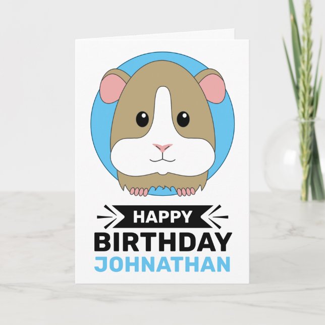 Happy Birthday Hamster Personalized Card (Front)
