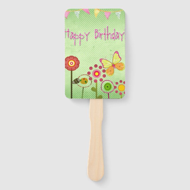 Happy Birthday Hand Fan (Front)