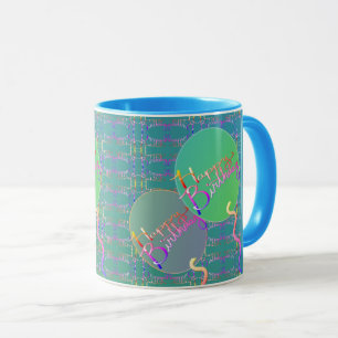"Happy Birthday" Hand Written Mug