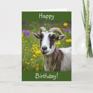 Happy Birthday Handsome Goat Card