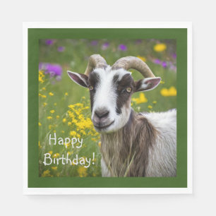 Happy Birthday Handsome Goat Napkins
