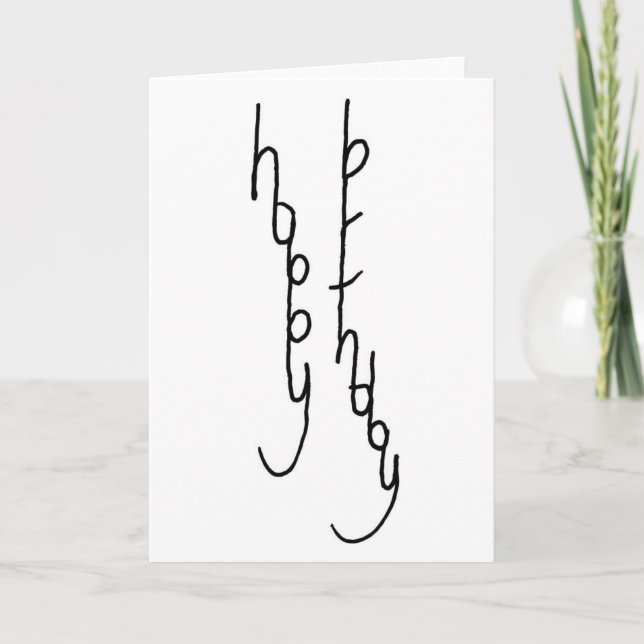 Happy birthday handwritten card (Front)