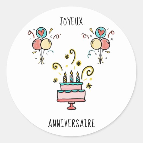 Happy Birthday  Happy Birthday Classic Round Sticker