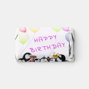 Happy Birthday - Happy Penguins Party Celebration Hershey's Miniatures