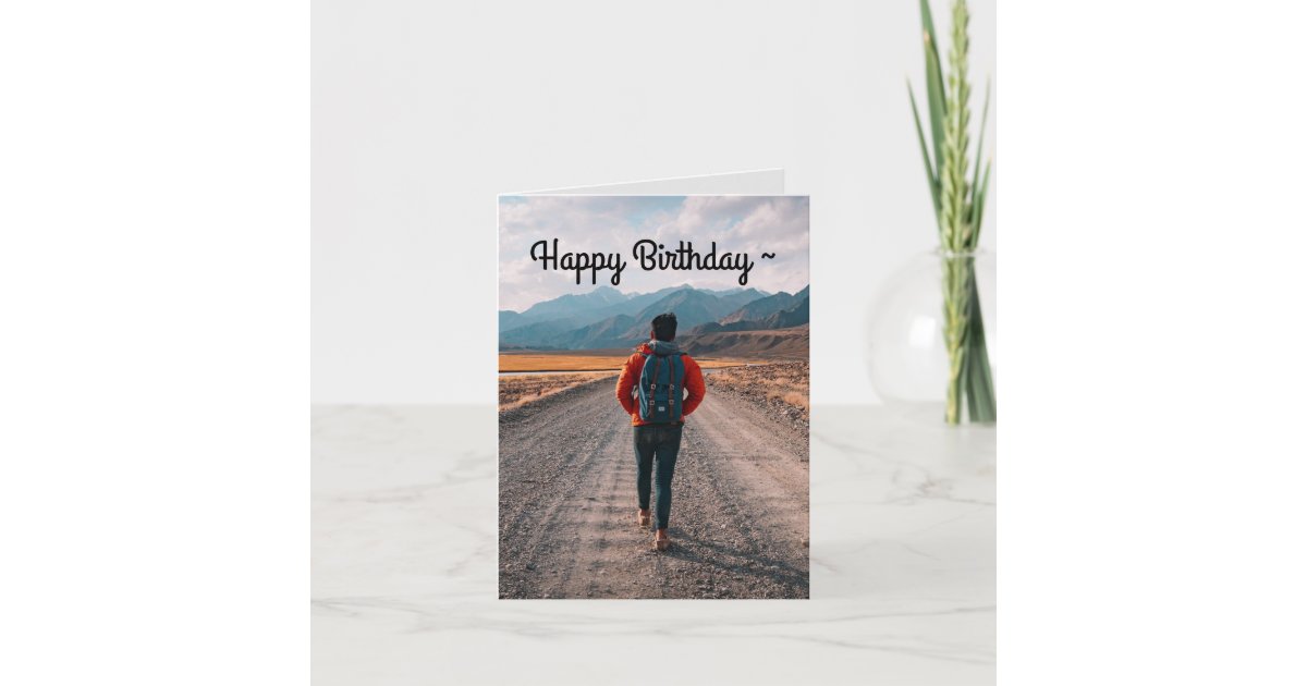 HAPPY BIRTHDAY, HAPPY TRAVELER CARD Zazzle