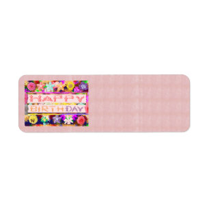 HAPPY Birthday HappyBirthday Artistic Color Shade Label