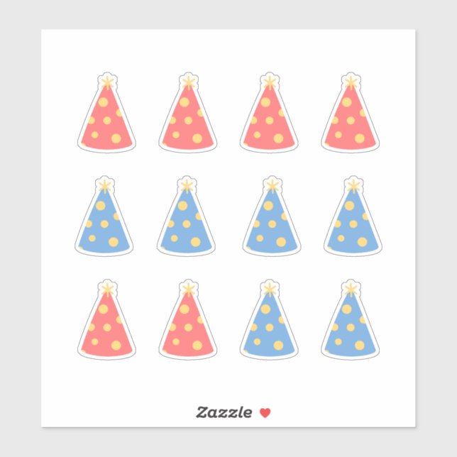 Happy Birthday Hat Celebration Journal Craft     S Sticker (Sheet)