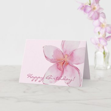 Happy Birthday  | Hawaiian Watercolor Flower