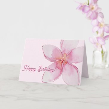 Happy Birthday  | Hawaiian Watercolor Flower
