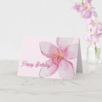 Happy Birthday | Hawaiian Watercolor Flower
