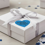 Happy Birthday Heart French Blue Sticker<br><div class="desc">Celebrate birthdays with love and joy! This charming sticker features a beautiful heart in French blue. The heart-shaped design symbolizes affection and warmth, making it an ideal embellishment for gifts and party decorations. The French blue color adds a classic and refined touch. Imagine the smiles on the faces of your...</div>