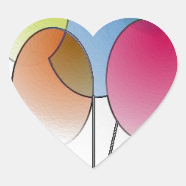 Happy Birthday Heart Sticker (Front)