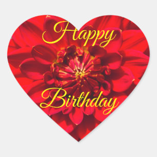 Happy Birthday Heart Sticker