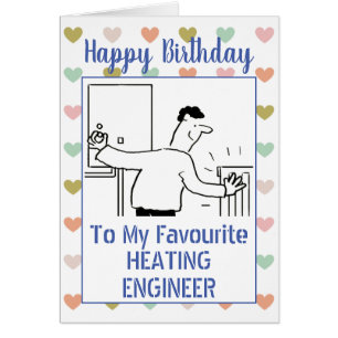 Happy Birthday Heating Engineer Cards