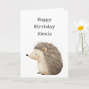 Happy Birthday Hedgehog Card