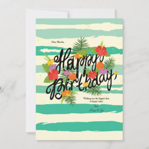 Happy Birthday Hibiscus Greeting Card