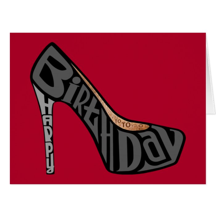 Happy Birthday High Heel Shoe Oversized Card