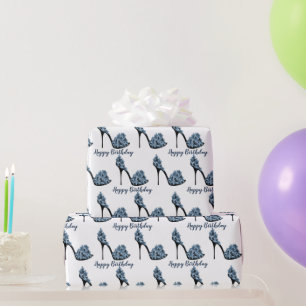 Happy Birthday High Heel Shoes Wrapping Paper
