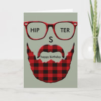 Happy Birthday HipSter Card