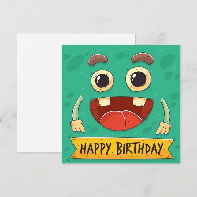  Happy Birthday Holiday Card (Front/Back)