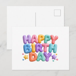 Happy Birthday Holiday Postcard