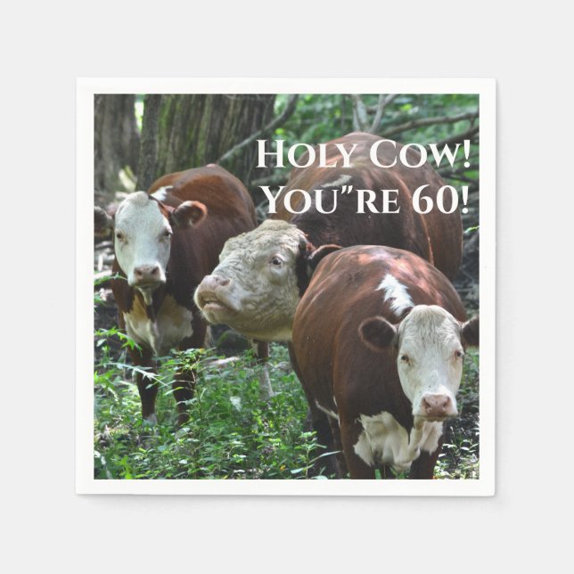 Happy Birthday Holy Cow! Napkins (Front)