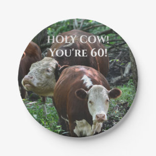 Happy Birthday Holy Cow! Paper Plates