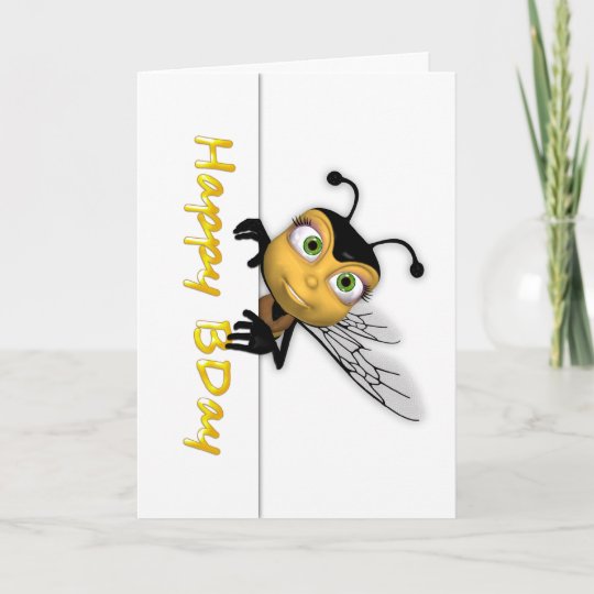 Happy Birthday Honey Bee - Happy BDay Card | Zazzle.com