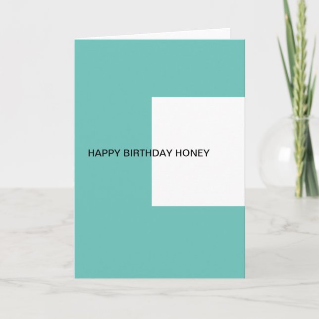 Happy birthday honey card (Front)
