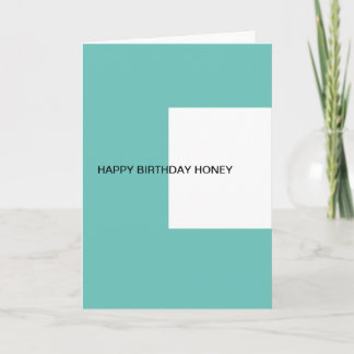 Happy birthday honey card