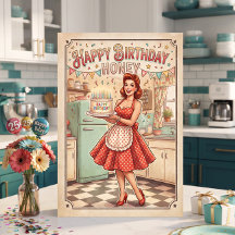 Happy Birthday  Honey | Retro PIn up 