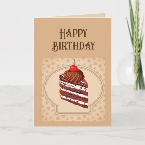 Happy Birthday Hoping Year Piece of Cake Fun Card