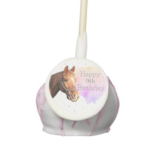 Happy Birthday Horse Back Riding Pretty Animal Kid Cake Pops